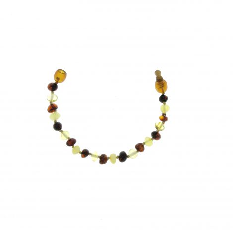 Bracelet d'ambre enfant " billes " avec clip de sécurité Bracelet d'ambre enfant " billes " avec clip de sécurité