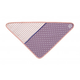 Bavoir bandana en coton BIO - Purple Polka
