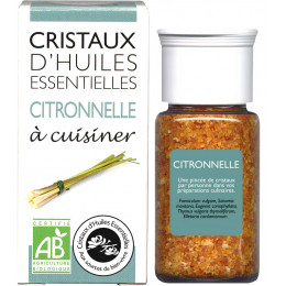 Cristaux d'huiles essentielles à cuisiner - citronnelle - 10 g