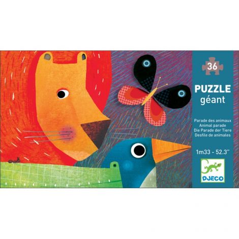 DJECO - Puzzle géant - La parade des Animaux - A partir de 4 ans - Sebio