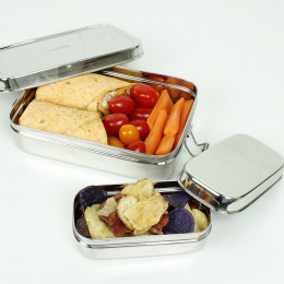 Boîte en inox rectangulaire avec mini récipient - 700 ml - Rampur