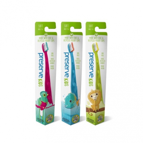 Brosse à dents enfants pots de yaourt recyclés - Soft