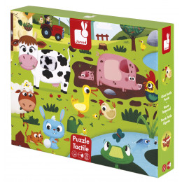 Puzzle tactile de la ferme - à partir de 3 ans
