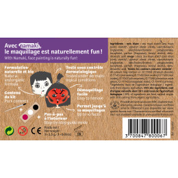 Kit de maquillage Bio 3 couleurs Diable et Vampire