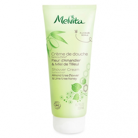 Crème de douche BIO fleur d'amandier et miel de tilleul 200 ml - Melvita