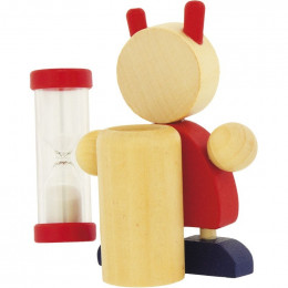 Porte brosse à dent + sablier "coccinelle" - à partir de 3 ans