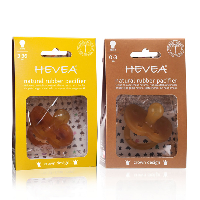 Tétine ronde Hevea - couronne - Caoutchouc naturel