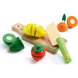 Set en bois de fruits et légumes à couper - à partir de 3 ans