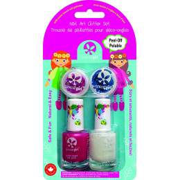 Set de 2 vernis à ongles et paillettes pour enfant - à partir de 3 ans