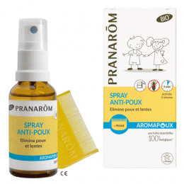 Aromapoux : spray anti-poux BIO +  peigne - Pranarôm