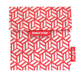 Pochette casse-croûtes lavable et réutilisable Snack'n'Go - Tiles Red