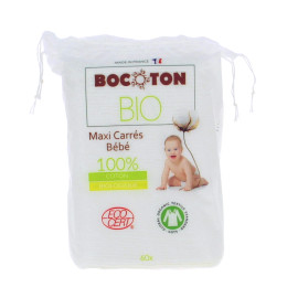 60 Maxi carrés bébé en coton Bio