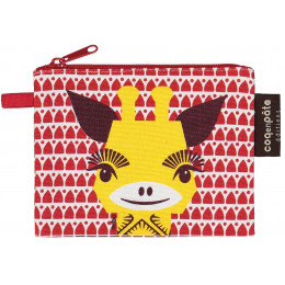 Mini trousse - porte monnaie en coton BIO "Girafe"