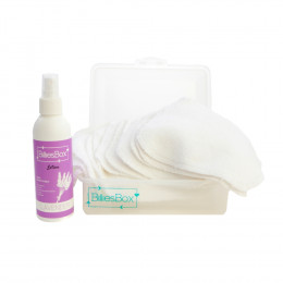 Kit de change lavable. 12 lingettes + lotion 150 ml Boite translucide