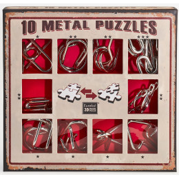 Set de 10 casse-têtes métal - à partir de 7 ans - version rouge