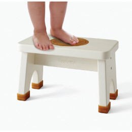Tabouret en bois - Blanc
