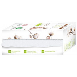 Lingettes sèches en coton BIO - rouleau de 50 unités