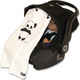 Protection anti UV pour poussette et siège bébé - Panda