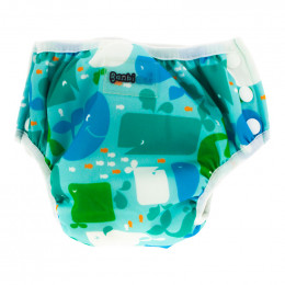 2 en 1 culotte d'apprentissage et maillot de bain - lot de 2 - Bleu baleines
