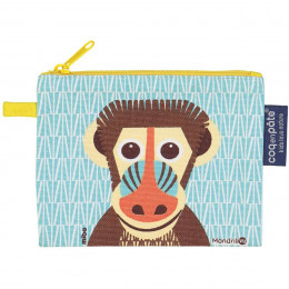 Mini trousse - porte monnaie en coton BIO - Mandrill