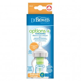 Biberon Options+ anti-coliques - col large - 150 ml