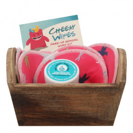 Kit de lingettes démaquillantes lavables - Libellules roses