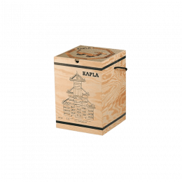 Mallette en bois avec 280 kaplas + 1 livre d'art beige - à partir de 4 ans