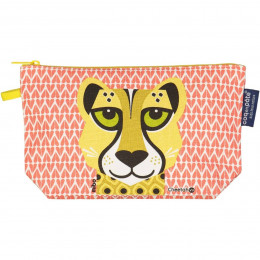 Trousse à soufflets en coton Bio - Love Cats - Guépard