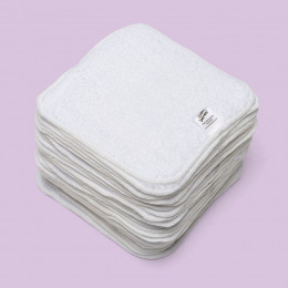 Mini kit lingettes - coton Zéro Twist - Blanc - Mandarine