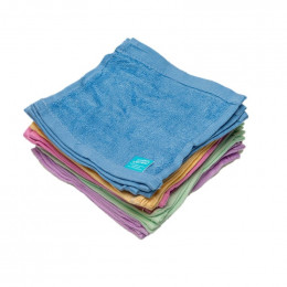Mini kit lingettes - bambou éponge Terry - Arc en ciel pastel - Mandarine