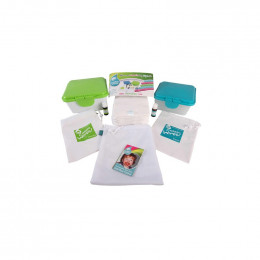 Kit TE1 lingettes lavables - coton BIO Premium Zéro Twist Organic- Blanc - Lavande