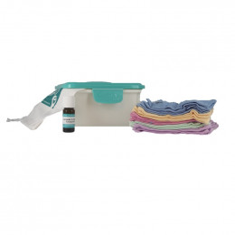 Mini kit lingettes - bambou éponge Terry - Arc en ciel pastel - Mandarine