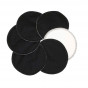 Coussinets d'allaitement plats en coton organique Stay Dry  - lot de 6 - Noir