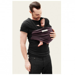 Echarpe porte-bébé - Noir et prune