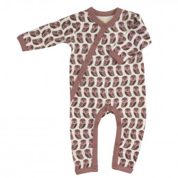 Pyjama kimono en coton BIO - Hiboux rose