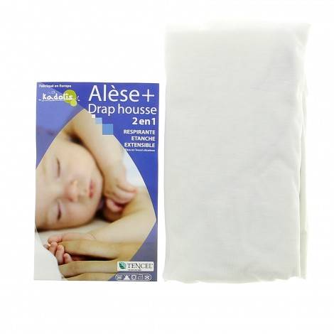 Protège-matelas imperméable pour lit de bébé - Blanc - 60x120 cm