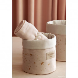 Panier Panda - Gold stella & dream pink - medium