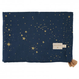 Couverture bébé estivale Treasure - Gold stella & Midnight blue