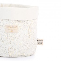 Panier Panda - Gold bubble & White - medium