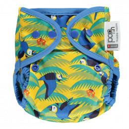 Couche lavable Pop-In V2 avec insert en bambou - Taille unique pressions - Perroquet