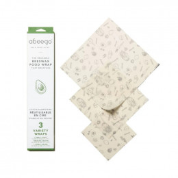Emballage alimentaire en cire d'abeille x 3 (1 petit, 1 moyen et 1 grand)