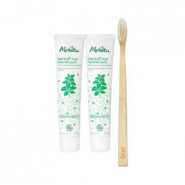 Pack dentition 2 dentifrices BIO haleine pure arôme de menthe 75 ml & brosse à dent - Melvita