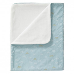 Couverture berceau en teddy - Rainbow ether blue (80x100)