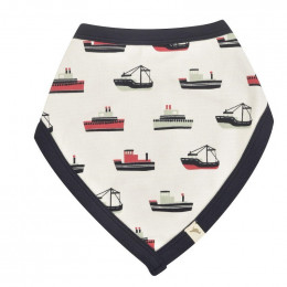 Bavoir bandana réversible - 0 à 12 mois - Bateaux Navy