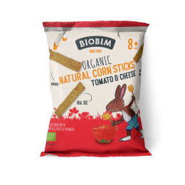 Bâtonnets de maïs Bio - Fromage tomate - 25 g - à partir de 8 mois
