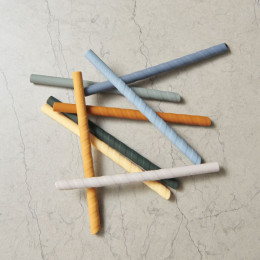 Set de 8 pailles Zoe - Blue multi mix