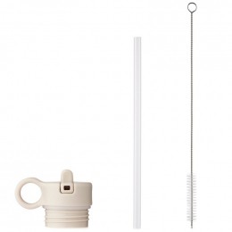 Bouchon avec paille et brosse pour gourde Neo - Sandy