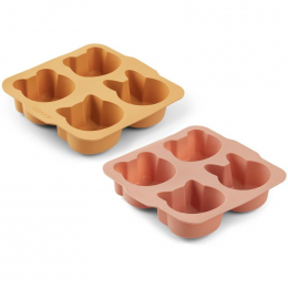 Set de 2 moules à cake Mariam - Yellow mellow/dark rose mix