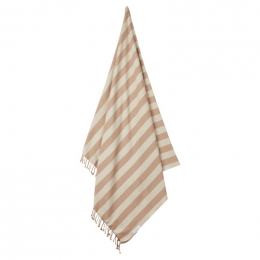 Serviette de plage Mona - Y&D stripe: Tuscany rose&sandy