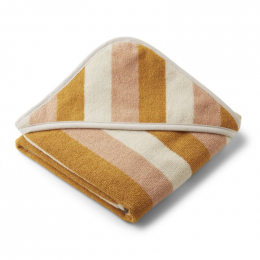 Cape de bain Alba - stripe Peach/sandy/yellow mellow